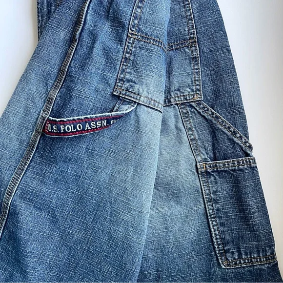 Vintage U.S. Polo Assn. Carpenter Shorts - Medium Stone Wash - Size 34 - Picture 6 of 11